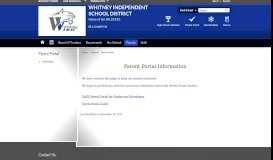 
							         Parent Portal / Overview - Whitney								  
							    