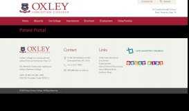 
							         Parent Portal - Oxley Christian College								  
							    