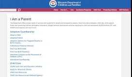 
							         Parent Portal Page - Wisconsin Department of Children and Families								  
							    