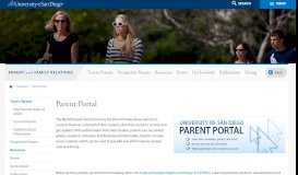 
							         Parent Portal - Parent and Family Relations - University of San Diego								  
							    