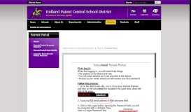 
							         Parent Portal / Parent Portal User Guide - Holland Patent Central School								  
							    