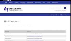 
							         Parent Portal / Parent Survey - Federal Way Public Schools								  
							    