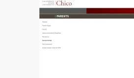 
							         Parent Portal - Parents - CSU, Chico								  
							    