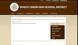 
							         Parent Portal – Parents – Wasco Union High School District								  
							    