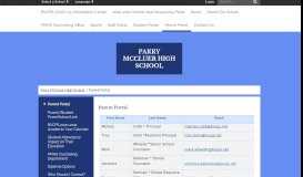 
							         Parent Portal - Parry McCluer High School								  
							    