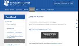 
							         Parent Portal / Password/Username Recovery - Herricks Public Schools								  
							    