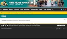 
							         Parent Portal - Pine Ridge High School								  
							    