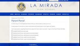 
							         Parent Portal – Powerschool – La Mirada High School								  
							    