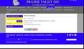 
							         Parent Portal - Prairie Valley ISD								  
							    