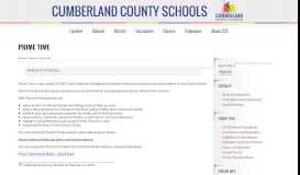 
							         Parent Portal - Prime Time - Cumberland County Schools								  
							    
