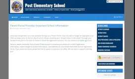 
							         Parent Portal Provides Important School Information - Post Elementary ...								  
							    