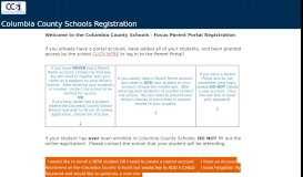 
							         Parent Portal Registration - Columbia County Schools								  
							    