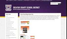 
							         Parent Portal Registration Form - Decatur County School District								  
							    