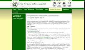 
							         Parent Portal Registration / Lyme CSD Parent Portal								  
							    