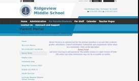 
							         Parent Portal - Ridgeview Middle School								  
							    