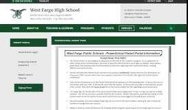 
							         Parent Portal / Signup Form - West Fargo Public Schools								  
							    