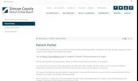 
							         Parent Portal - Simcoe County District School Board								  
							    