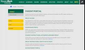 
							         Parent Portal | Slippery Rock University								  
							    