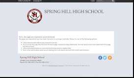 
							         Parent Portal - Spring Hill High School								  
							    