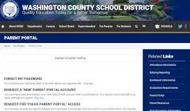 
							         Parent Portal - Washington County School District								  
							    