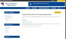 
							         Parent Portal – West Henderson High School								  
							    