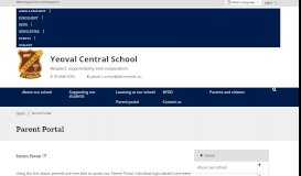 
							         Parent Portal - Yeoval Central School								  
							    