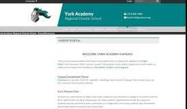 
							         Parent Portal - York Academy Regional Charter School								  
							    