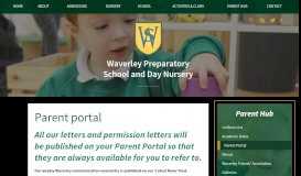 
							         Parent Portal/Parent Letters - Waverley School & Nursery								  
							    