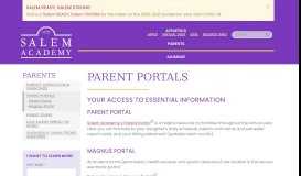
							         Parent Portals | Salem Academy								  
							    