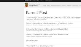 
							         Parent Post – Tudor Grange Academy Worcester								  
							    