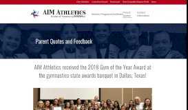 
							         Parent Quotes – AIM Athletics								  
							    