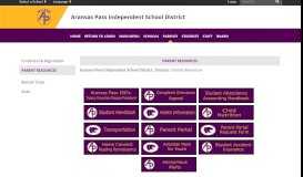 
							         Parent Resources - Aransas Pass Independent School District								  
							    