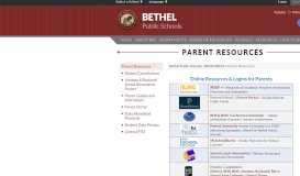 
							         Parent Resources - Bethel Public Schools								  
							    