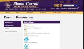 
							         Parent Resources - Bloom-Carroll								  
							    