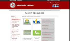 
							         Parent Resources - Borger High School								  
							    
