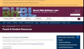 
							         Parent Resources | Burnt Hills - Ballston Lake Central School District								  
							    