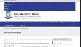 
							         Parent Resources - Carlingford High School								  
							    