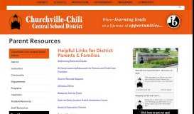 
							         Parent Resources - Churchville-Chili								  
							    