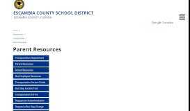 
							         Parent Resources - Escambia County School District - School Loop								  
							    