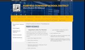 
							         Parent Resources - Fairfield Township School District								  
							    