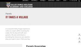 
							         Parent resources for Valley Forge Military Academy and College								  
							    