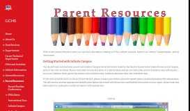 
							         Parent Resources - GCHS								  
							    