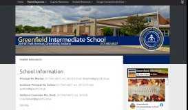 
							         Parent Resources – Greenfield Intermediate School								  
							    