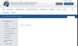 
							         Parent Resources / HAC Support - Pleasant Valley School District								  
							    