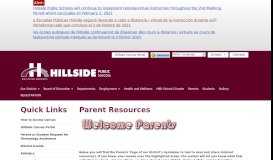 
							         Parent Resources - Hillside Public Schools								  
							    