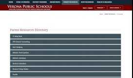 
							         PARENT RESOURCES / Homepage - Verona Schools								  
							    