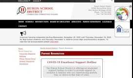 
							         Parent Resources - Huron School District								  
							    