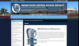 
							         Parent Resources - Indian River Central School District								  
							    