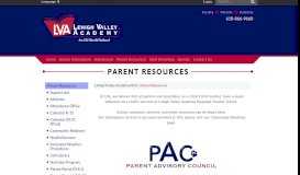 
							         Parent Resources - Lehigh Valley Academy RCS								  
							    