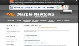 
							         Parent Resources - Marple Newtown School District								  
							    